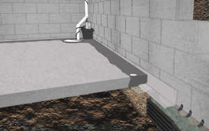 Drainage and waterproofing of basement foundations